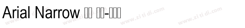 Arial Narrow 粗体 斜体字体转换